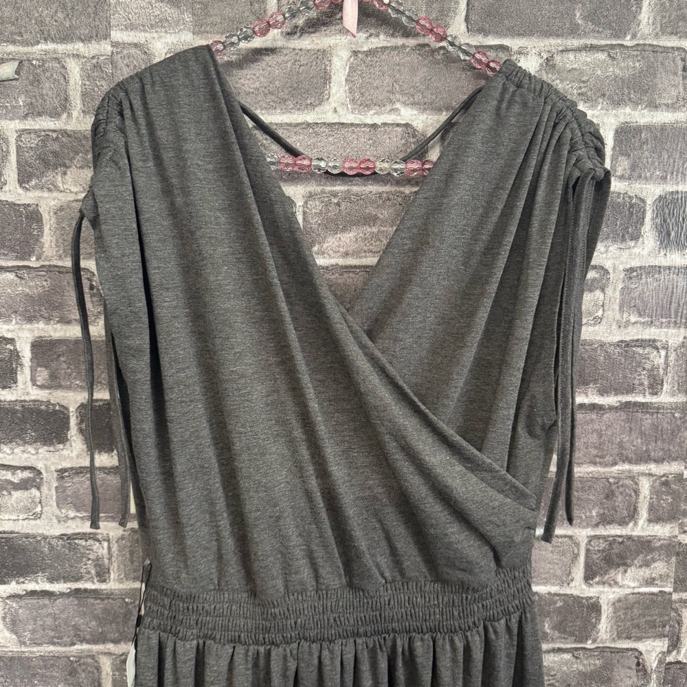 NWT Joyfolie GIOVANNA DRESS HEATHER CHARCOAL maxi - Picture 3 of 14